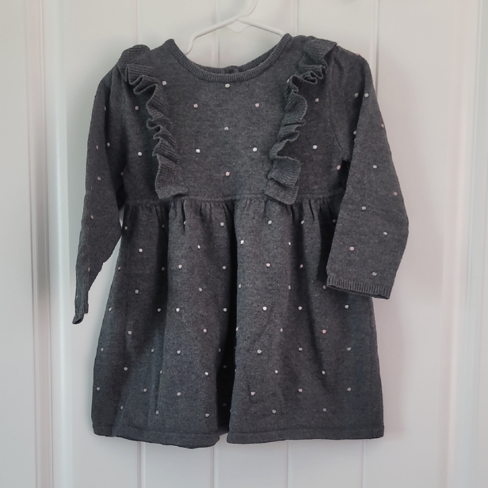 H&M Gray Polka Dot Kids Dress